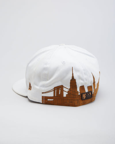 New York Yankees New Era MLB White Skyline Design Fitted Cap / Hat - 7 1/4