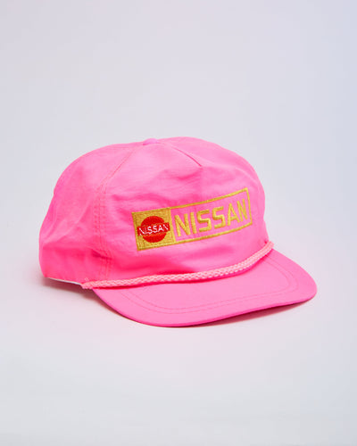 Vintage 90s Nissan Pink Snapback Cap / Hat