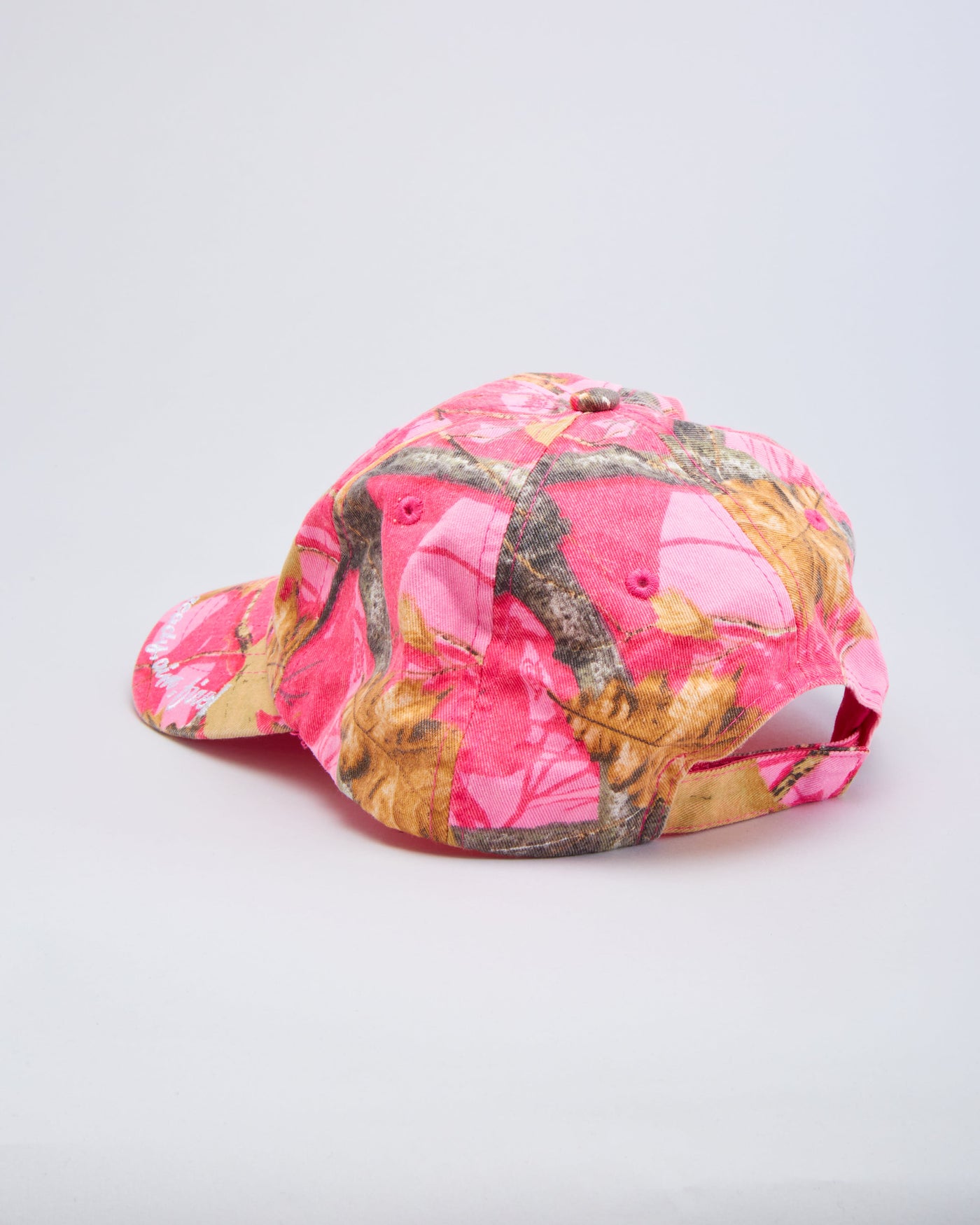 Pretty In Pink Deadly In Camo Slogan Pink Camouflage Baseball Cap / Hat