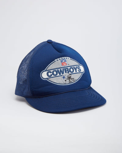 Vintage 80s Dallas Cowboys Drew Pearson NFL Navy Snapback Trucker Hat