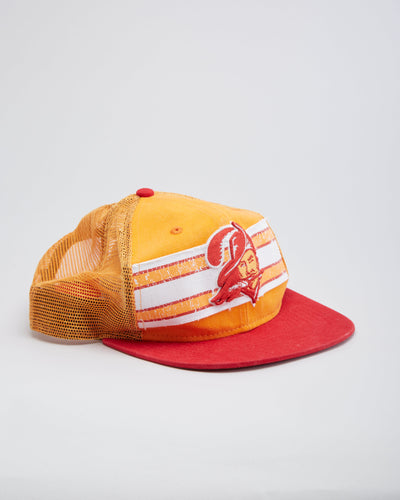 Vintage 90s NFL Tampa Bay Buccaneers Orange / White Snapback Trucker Hat