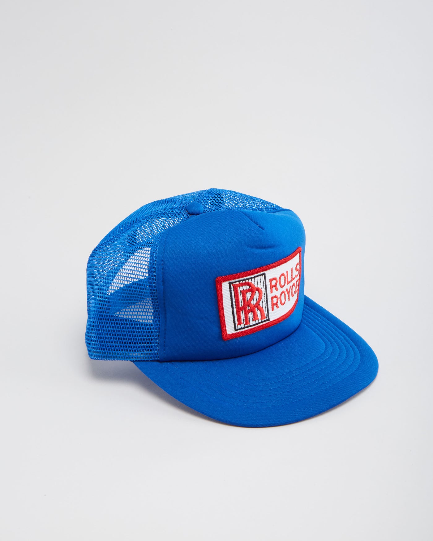 Vintage 90s Rolls Royce Blue Snapback Trucker Hat