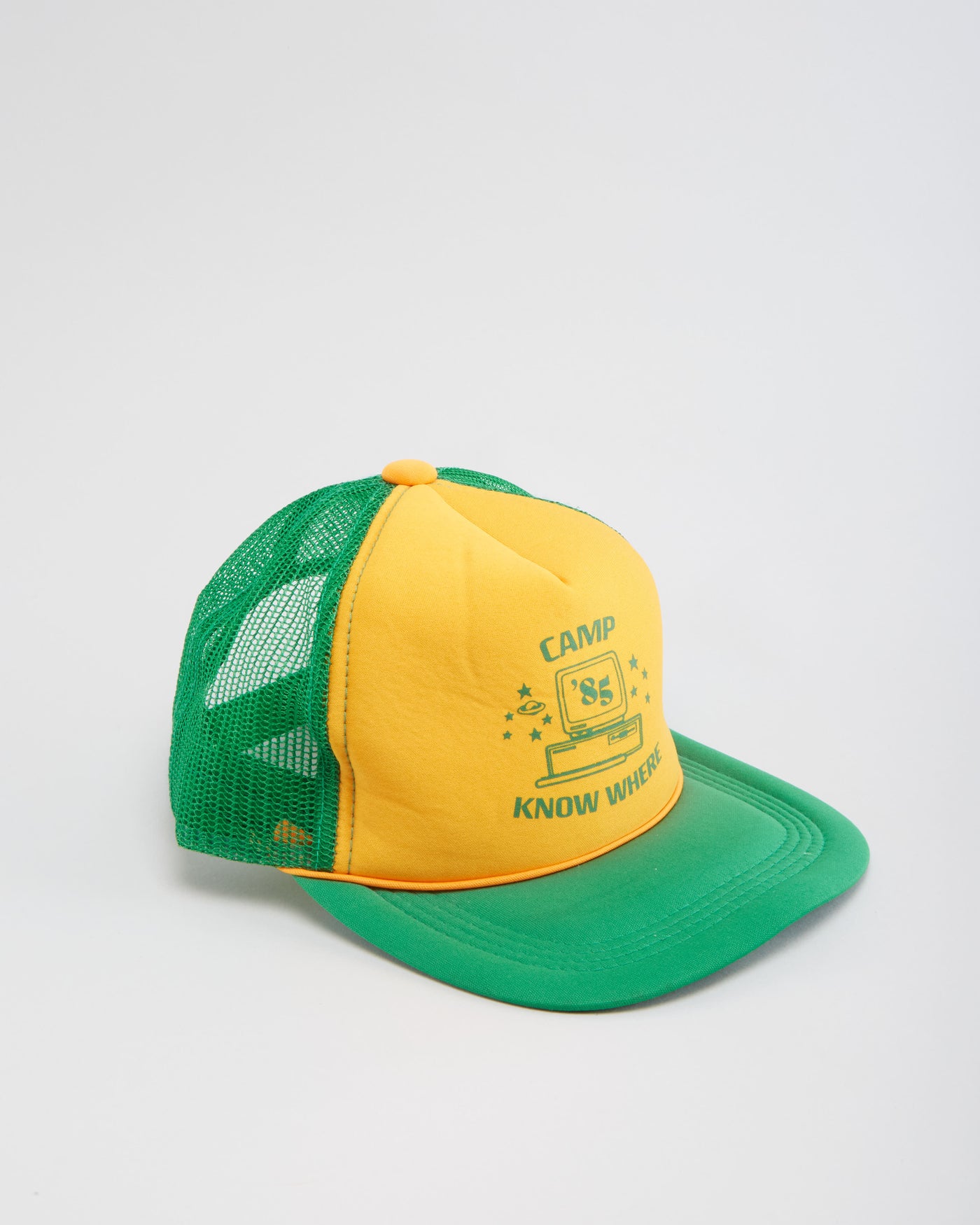Stranger Things Camp Know Where '85 Green / Yellow Trucker Hat