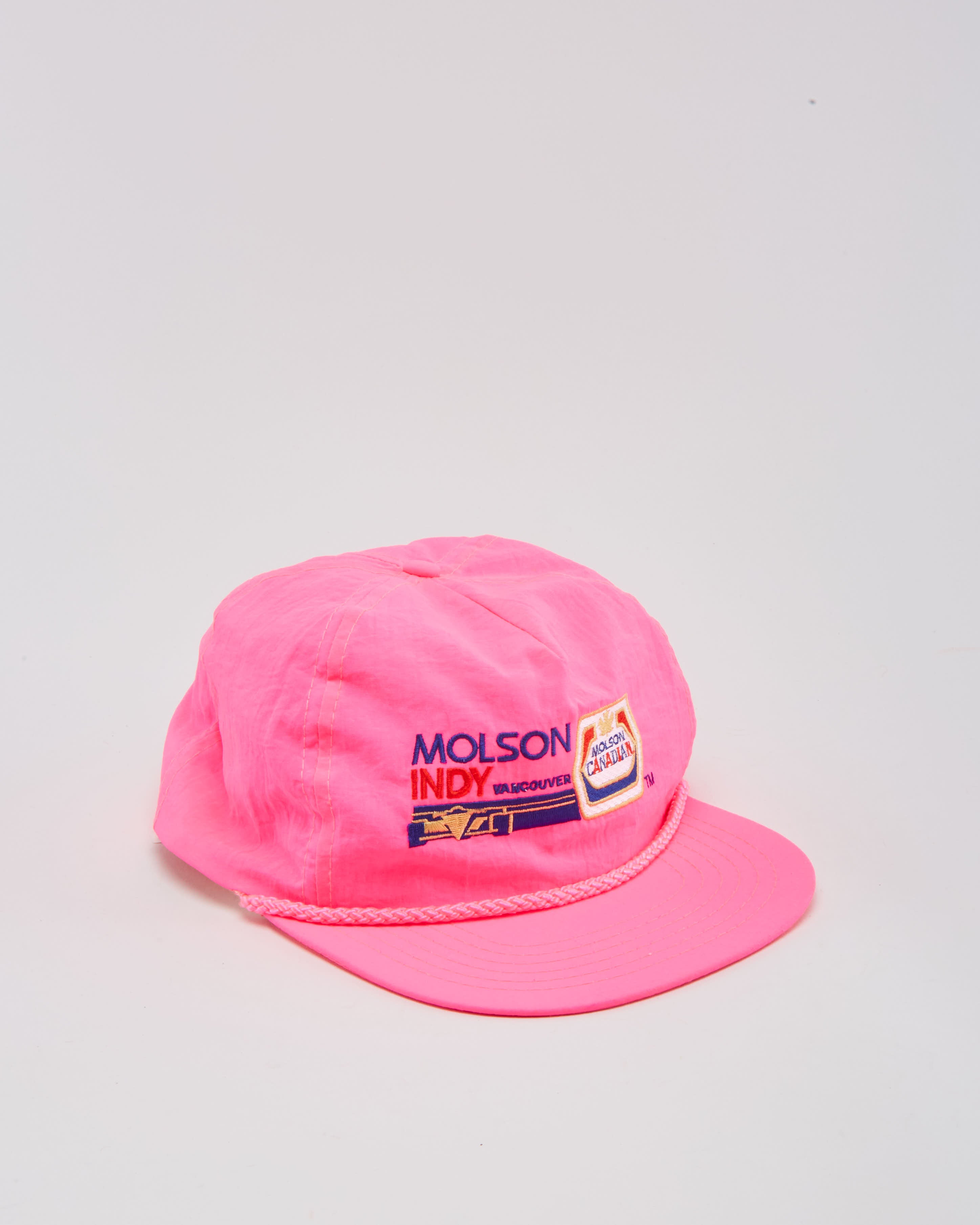 Vintage 90s Molson Indy Vancouver Racing Pink Snapback Cap