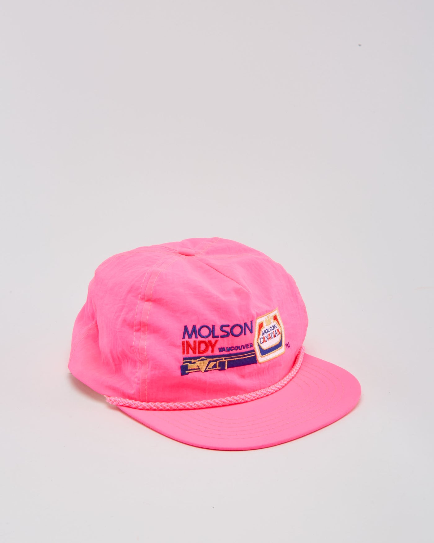 Vintage 90s Molson Indy Vancouver Racing Pink Snapback Cap