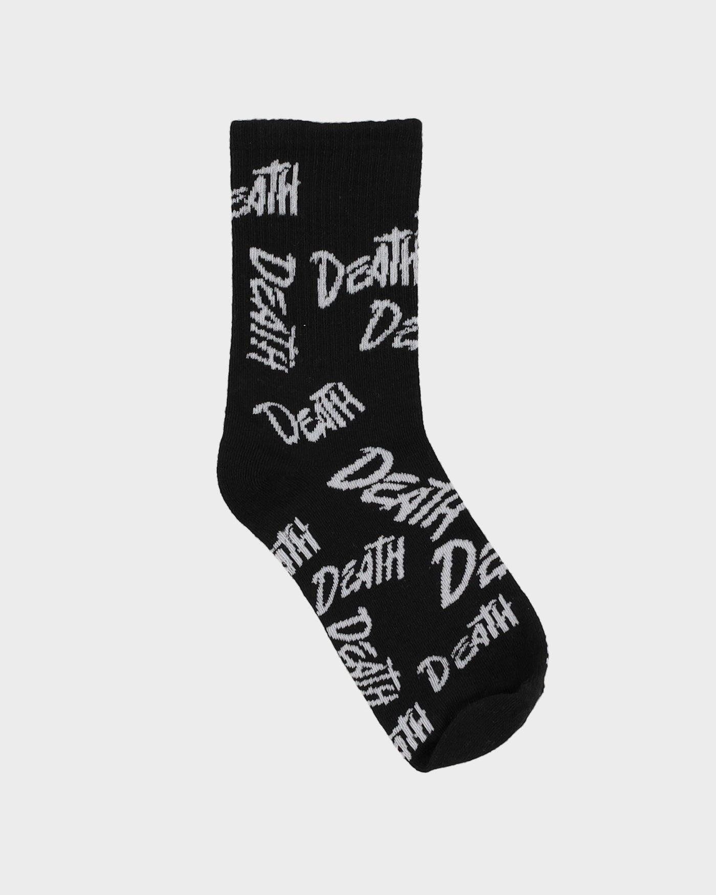 Death All Over Print Black Socks