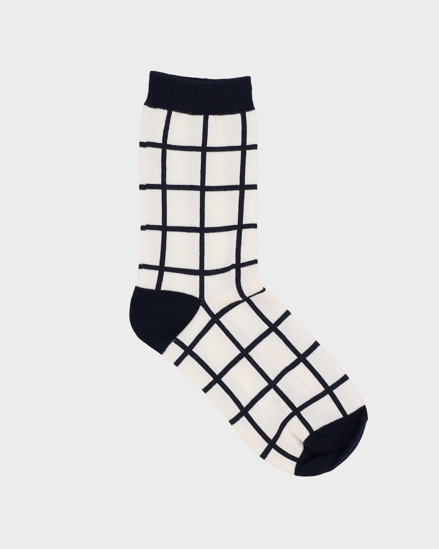 Check All Over Patterned Black / White Socks