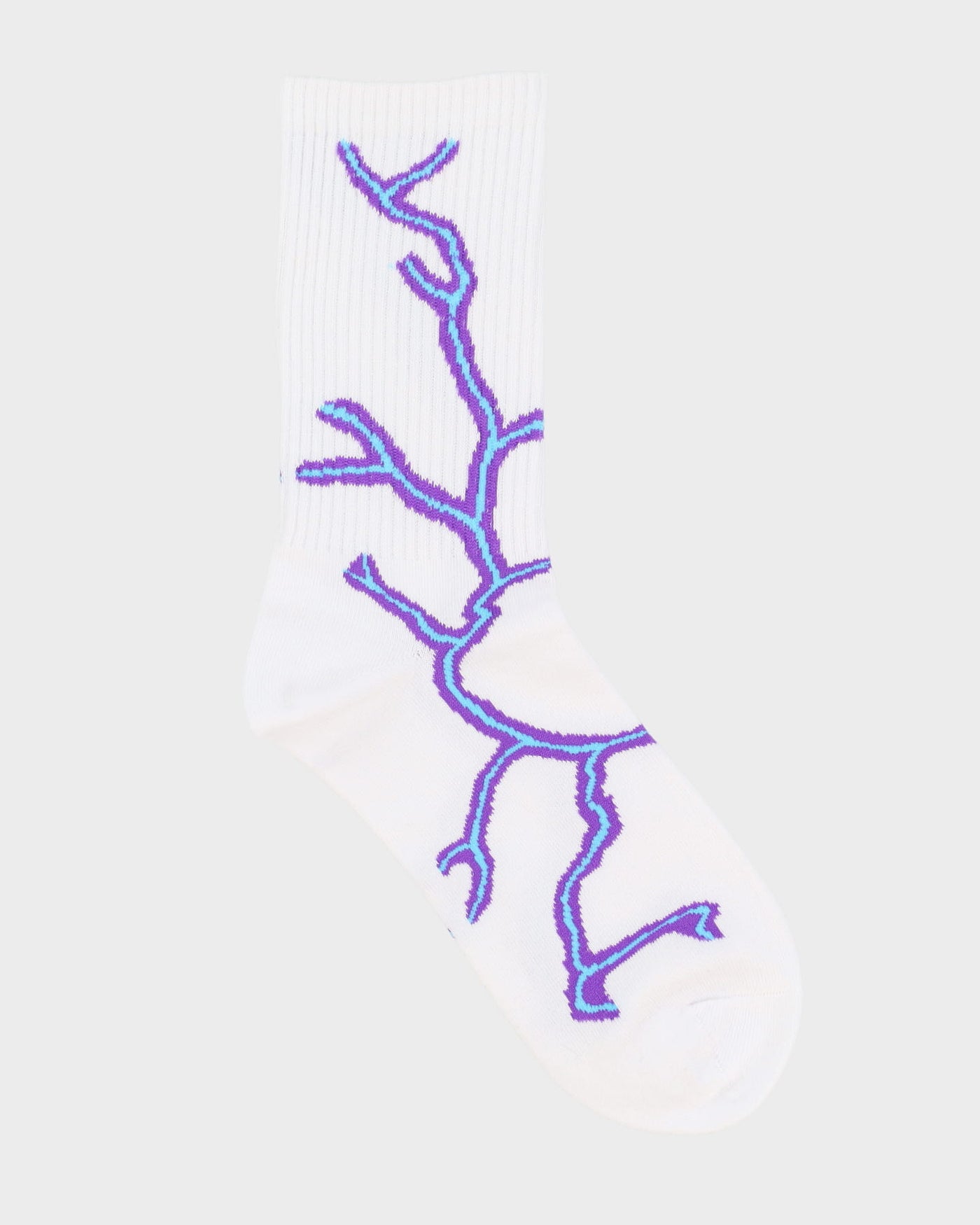 Lightning Purple / White All Over Print Socks