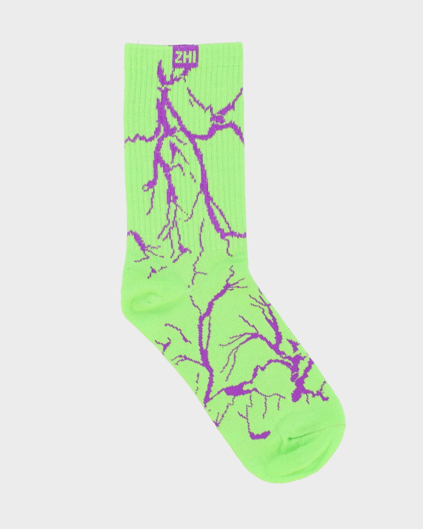 Lightning Green All Over Print Socks