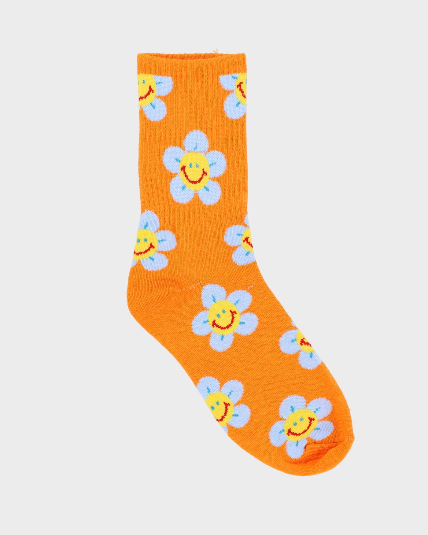 Daisy All Over Print Orange Socks