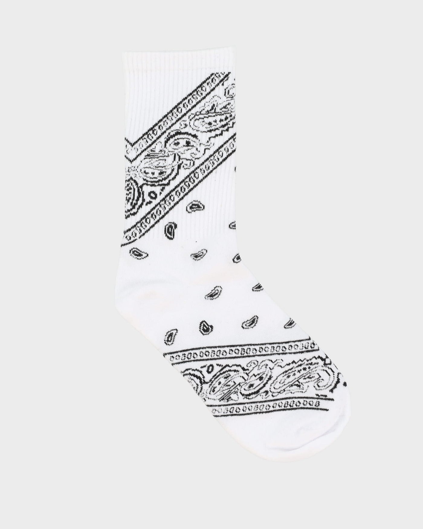 Bandana White All Over Print Patterned Socks