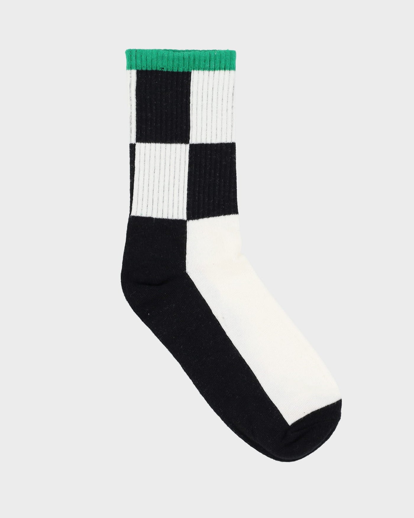 Black / White Big Checkerboard Patterned Socks