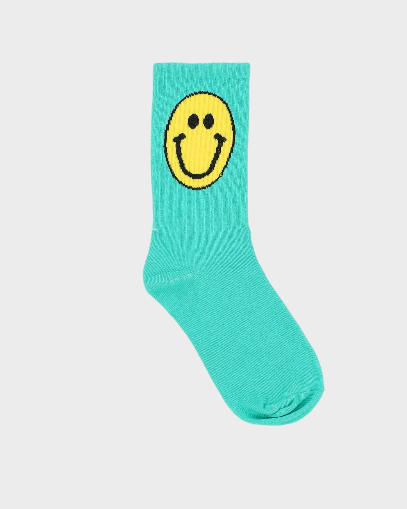 Green Yellow Smiley Face Socks