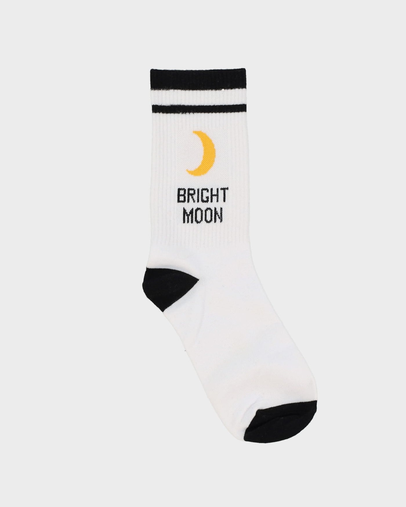 White / Black Bright Moon Socks