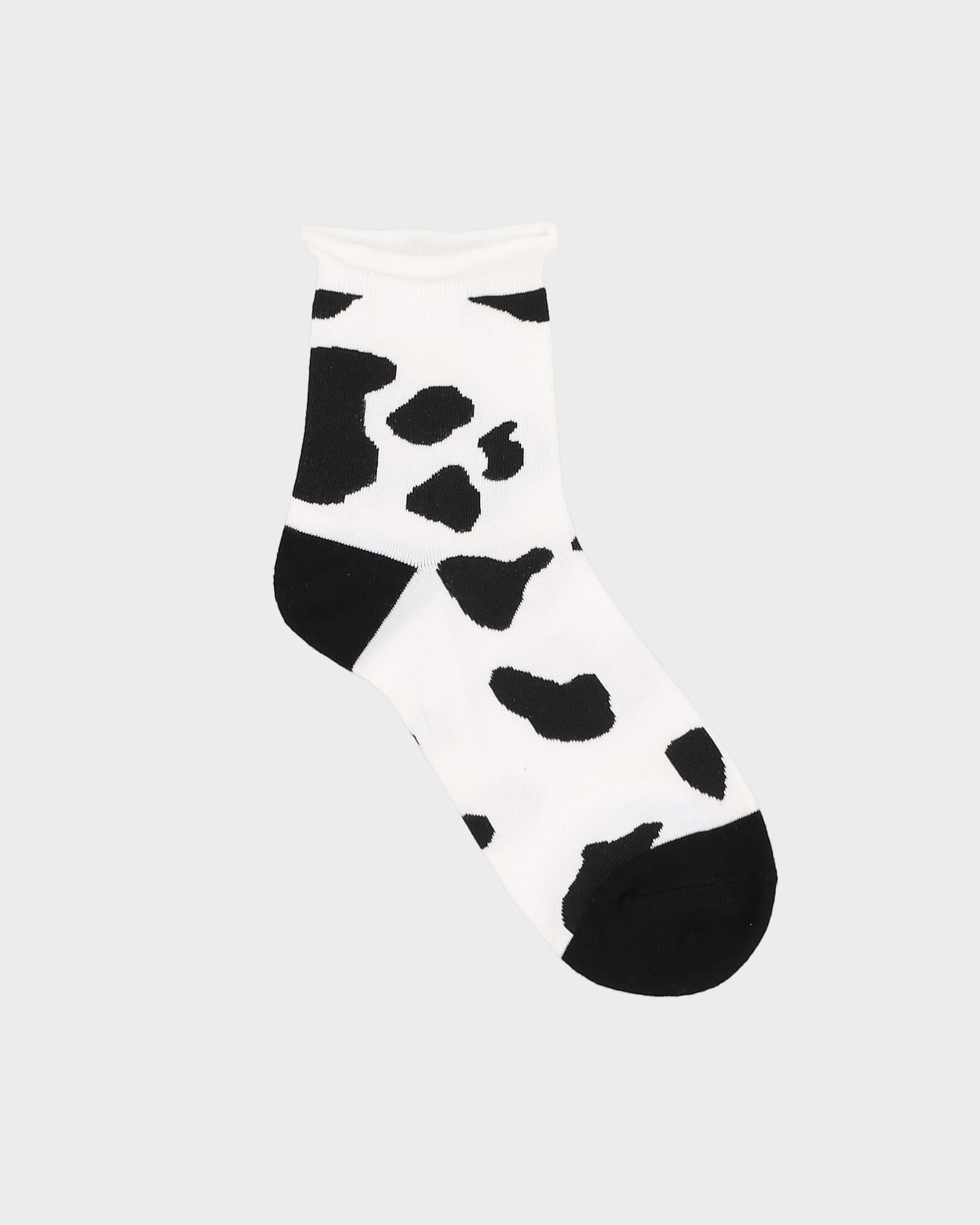 Cow Print Black &amp; White Socks