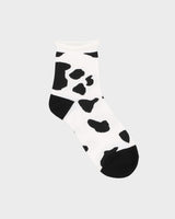 Cow Print Black &amp; White Socks