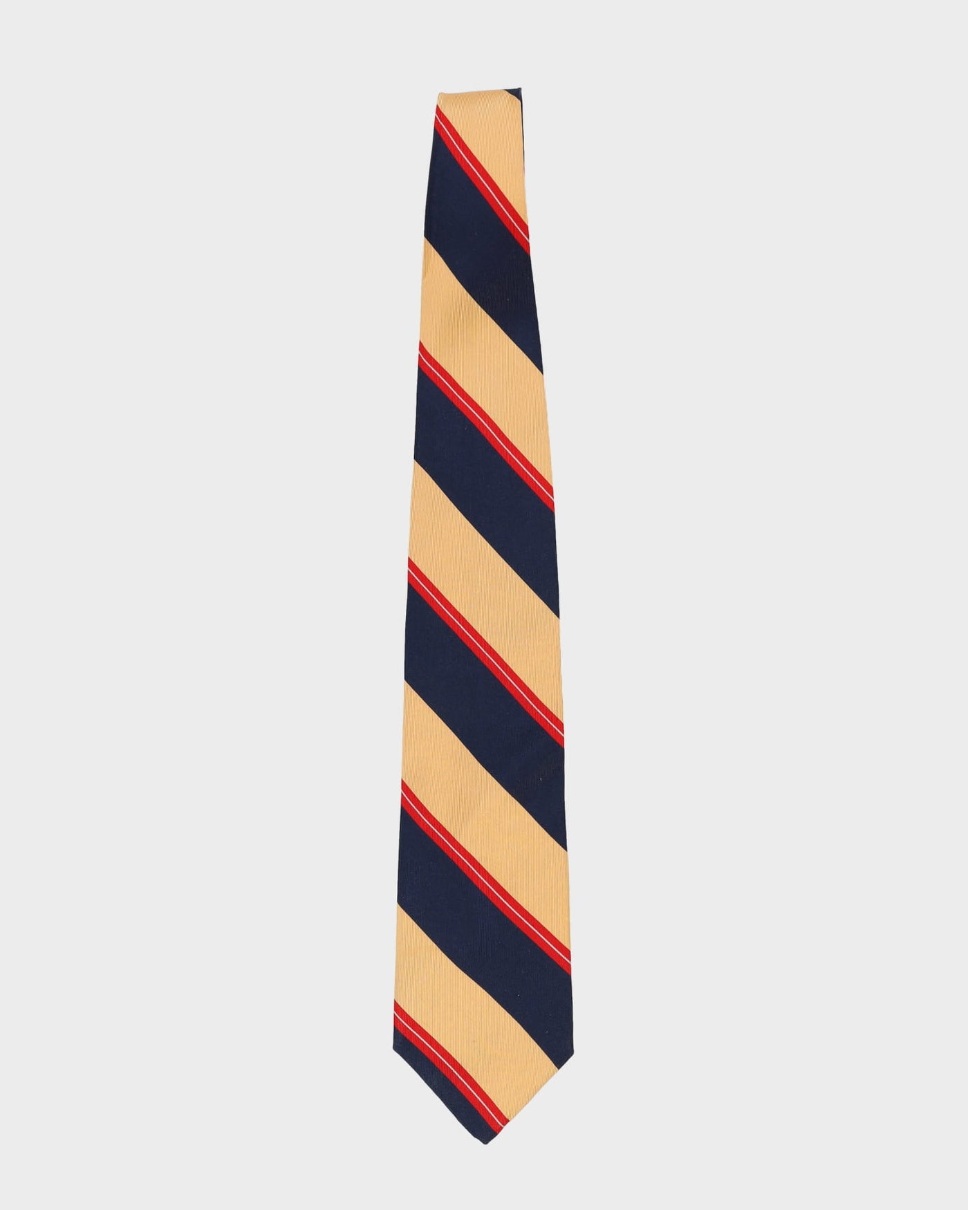 90s Christian Dior Yellow / Navy Patterned Tie