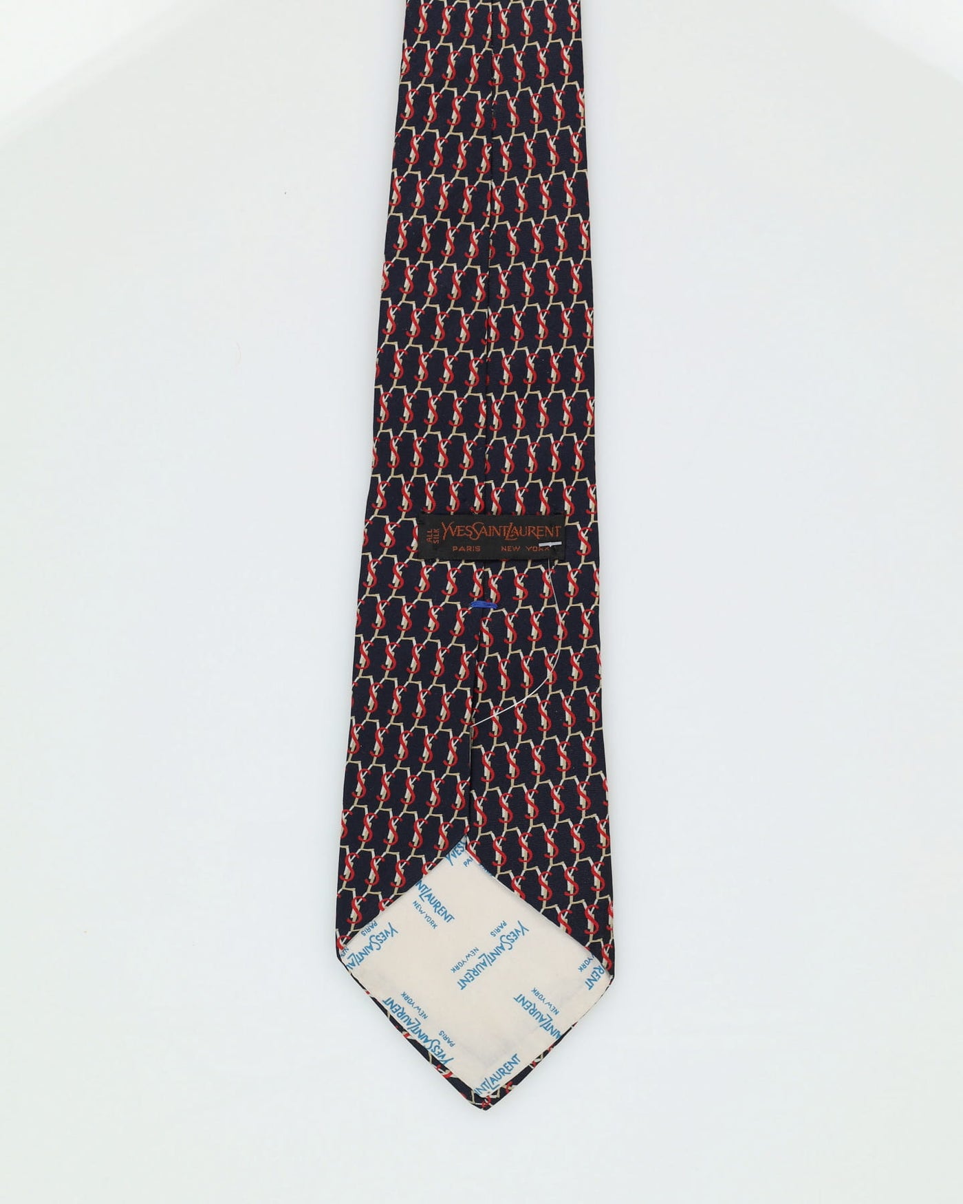 Yves Saint Laurent Navy / Red Patterned Tie