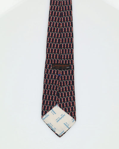 Yves Saint Laurent Navy / Red Patterned Tie