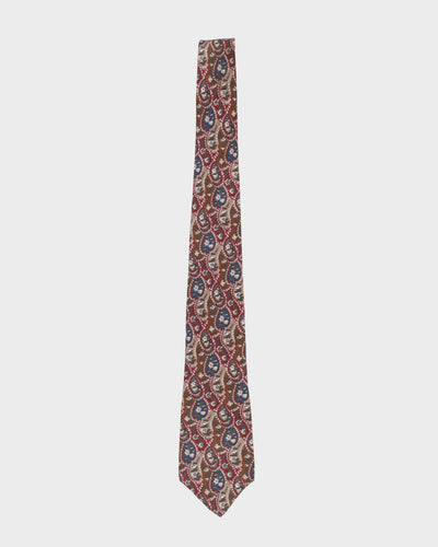 80s Silk Yves Saint Laurent Patterned Tie