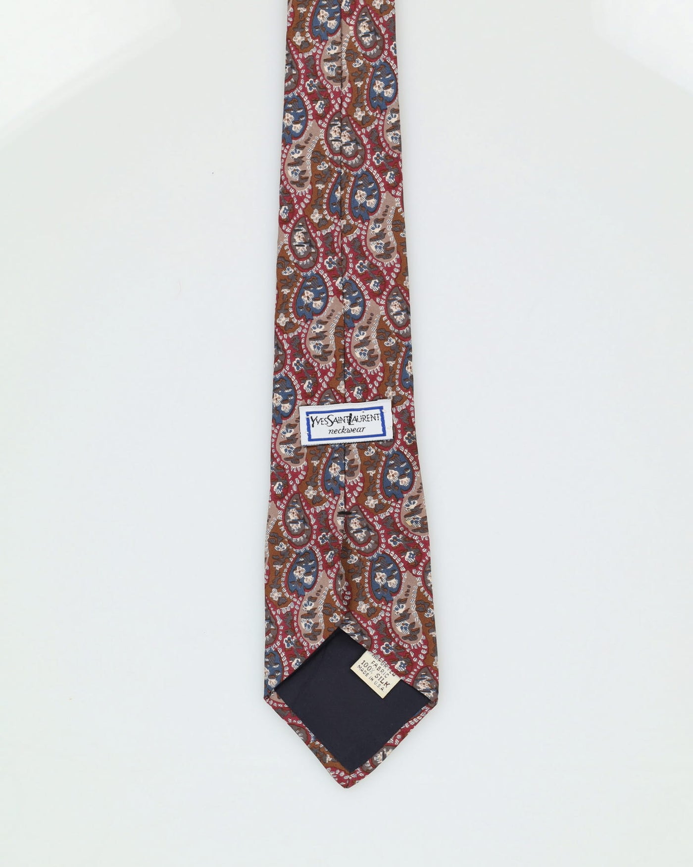 80s Silk Yves Saint Laurent Patterned Tie