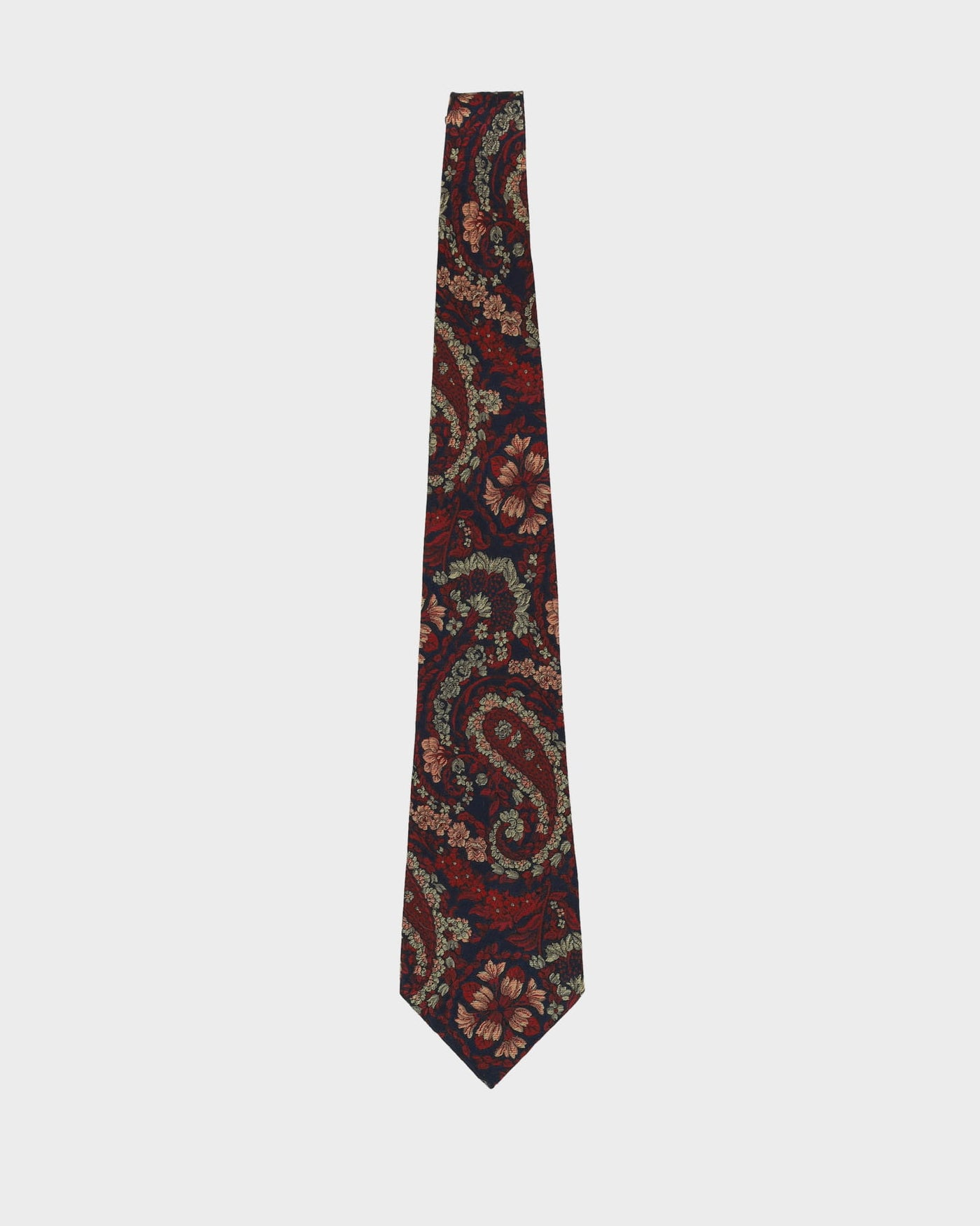 Fendi Black / Red Paisley Patterned Tie