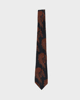 80s Hugo Boss Black / Brown Floral Patterned Tie