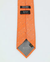 Hugo Boss Orange Patterned Tie