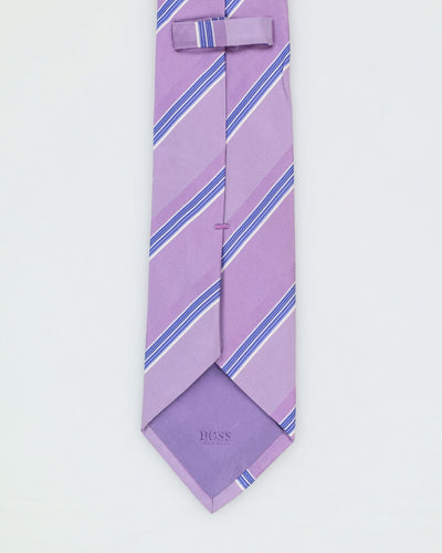 Hugo Boss Purple Patterned Tie