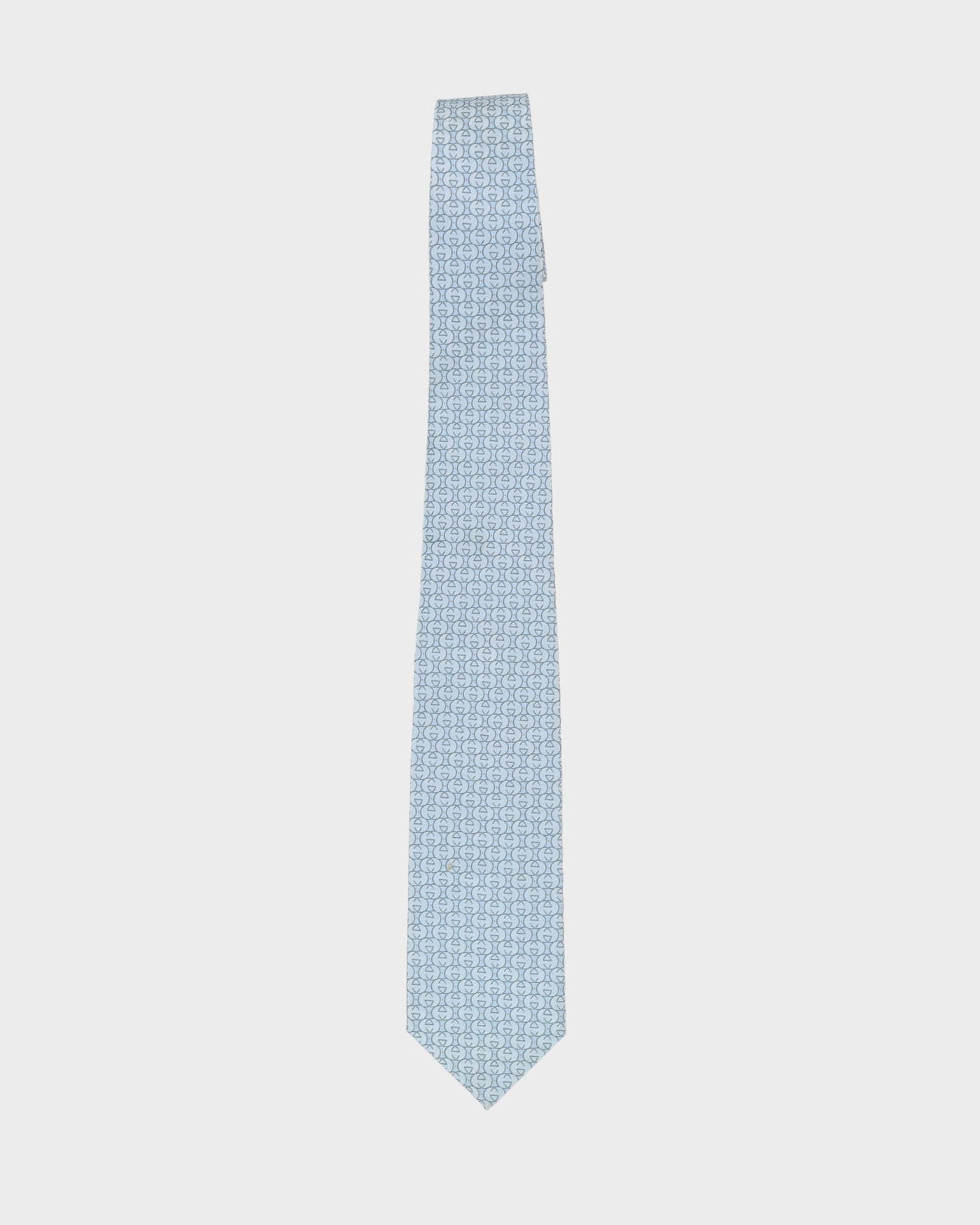 Gucci Blue Monogram Pattern Tie