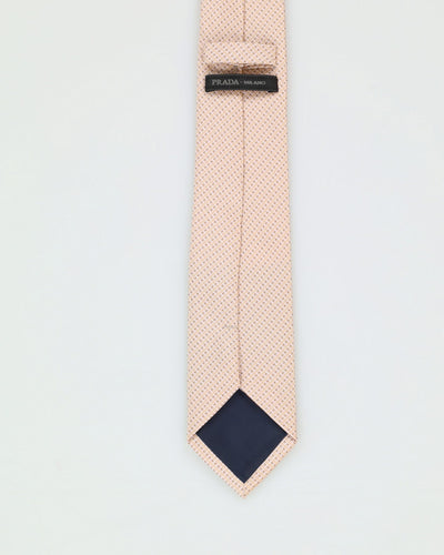 Prada Pink Patterned Tie
