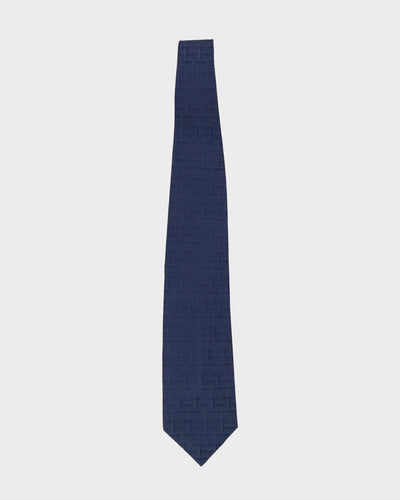 Valentino Blue Patterned Silk Tie