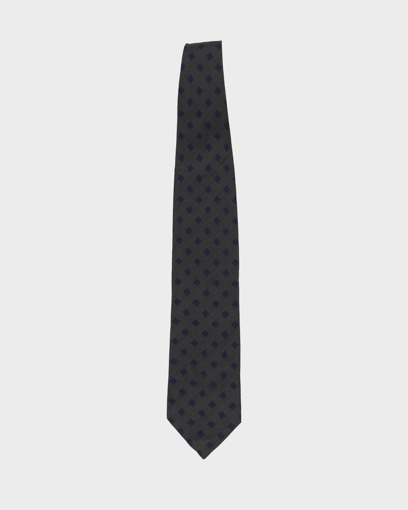 Armani Dark Grey / Navy Patterned Silk Tie