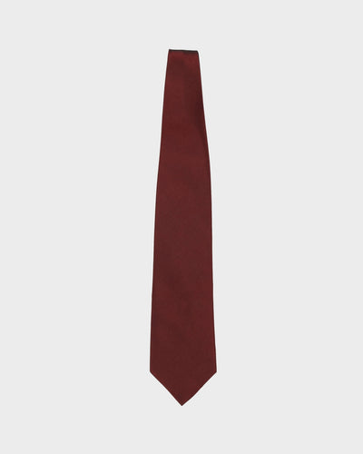 80s Giorgio Armani Burgundy Silk Tie