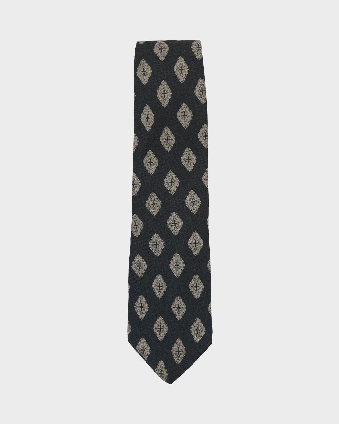 80s Giorgio Armani Black Silk Tie