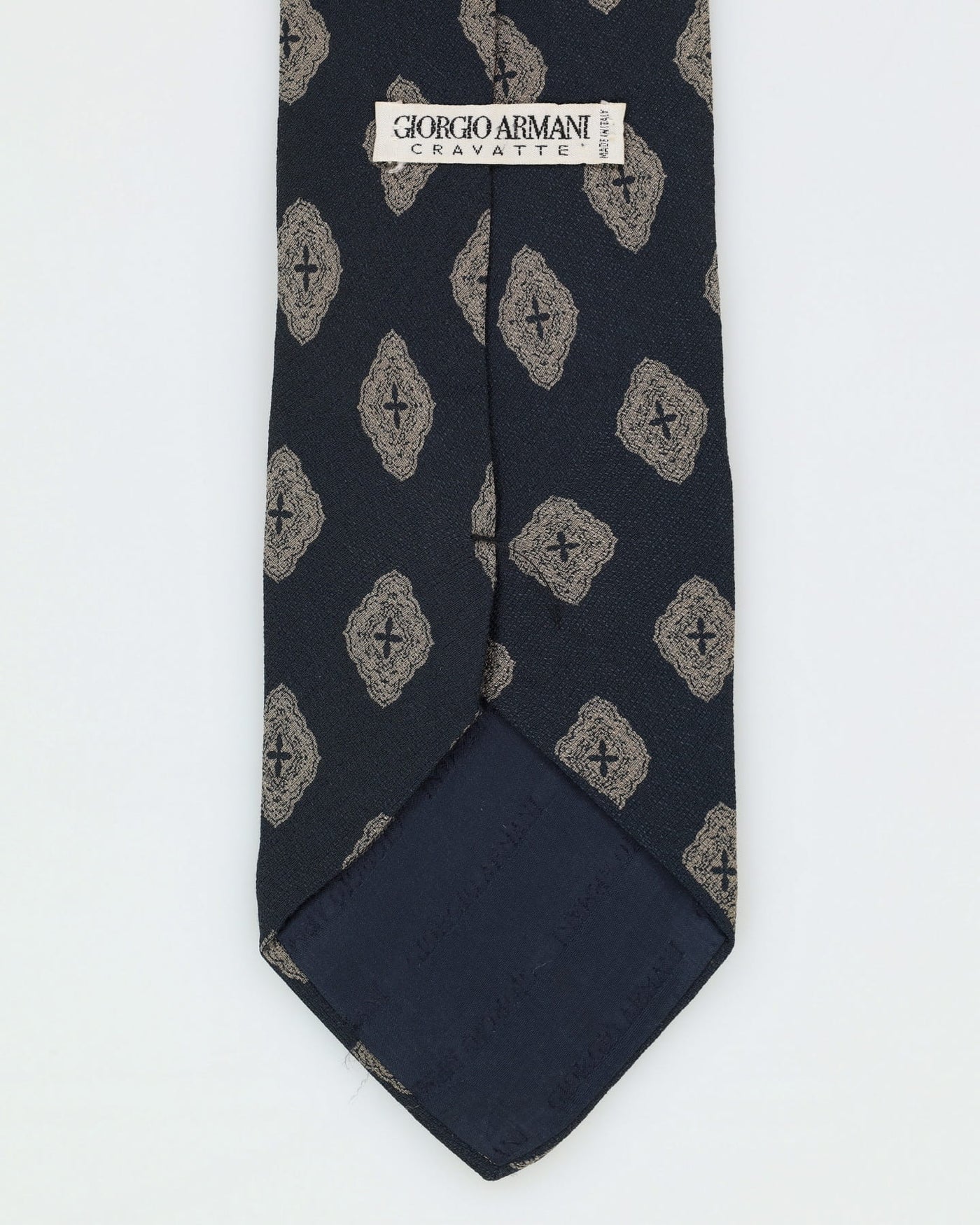 80s Giorgio Armani Black Silk Tie