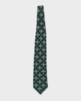 Burberry Green / Navy / Novacheck Patterned Silk Tie