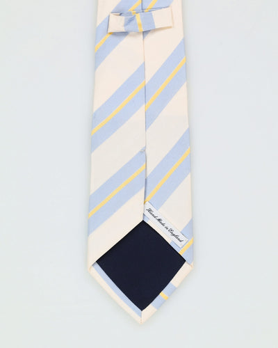 Burberry Blue / White Patterned Silk Tie