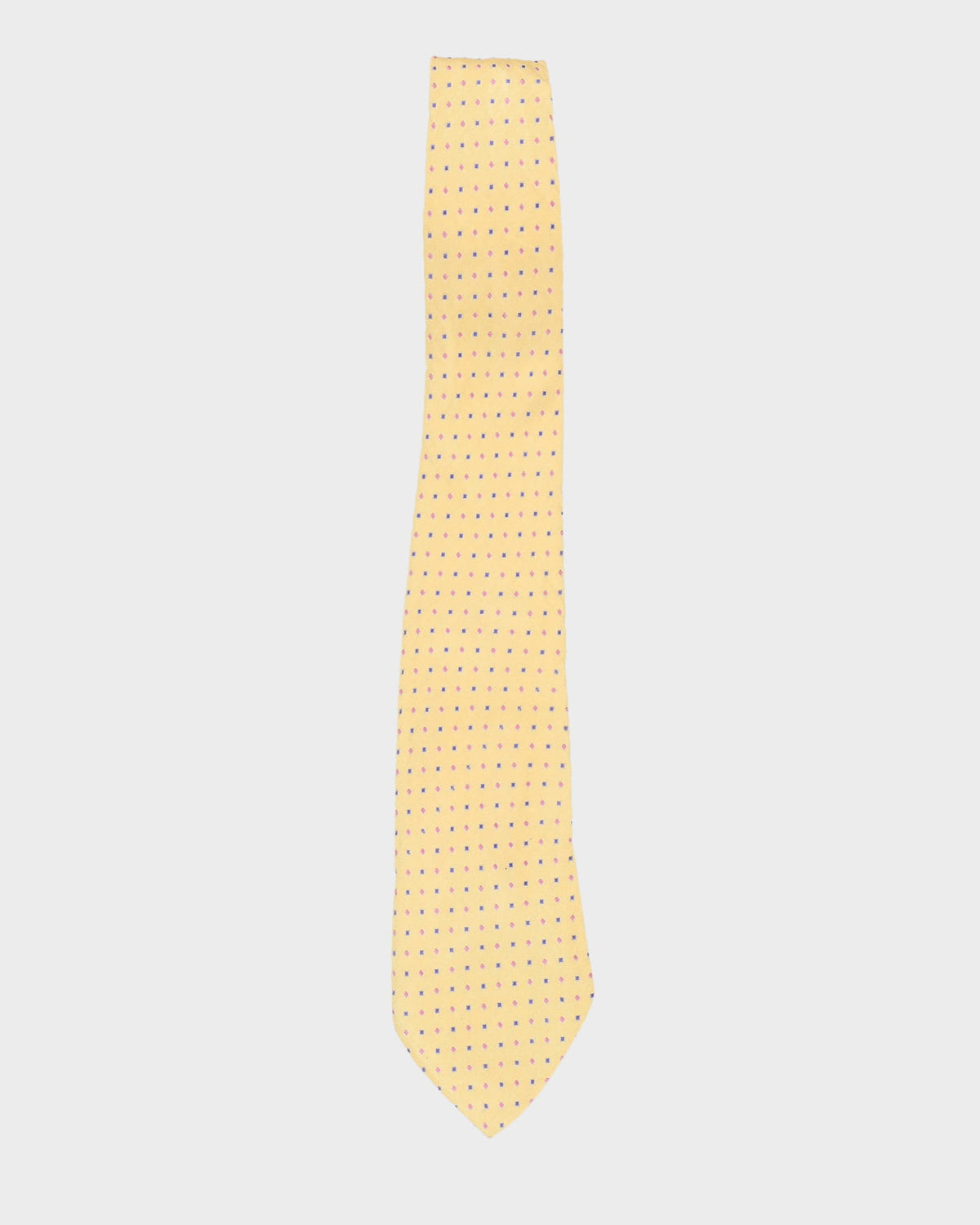 Burberry Yellow Patterned Silk Tie