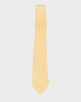Burberry Yellow Patterned Silk Tie