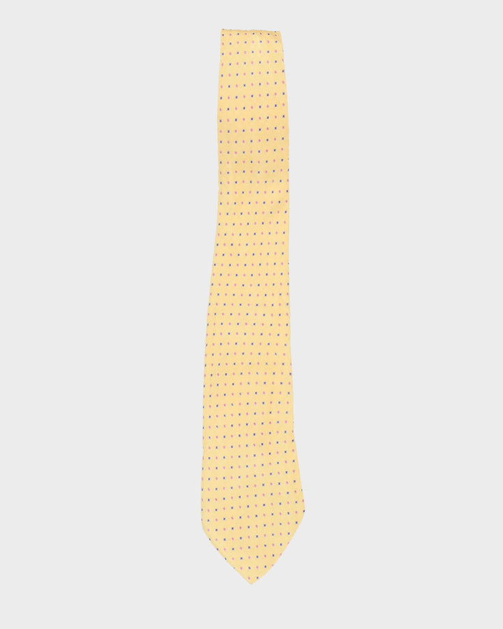Burberry Yellow Patterned Silk Tie