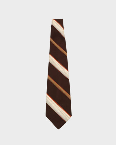 Givenchy Brown Stripe Patterned Tie