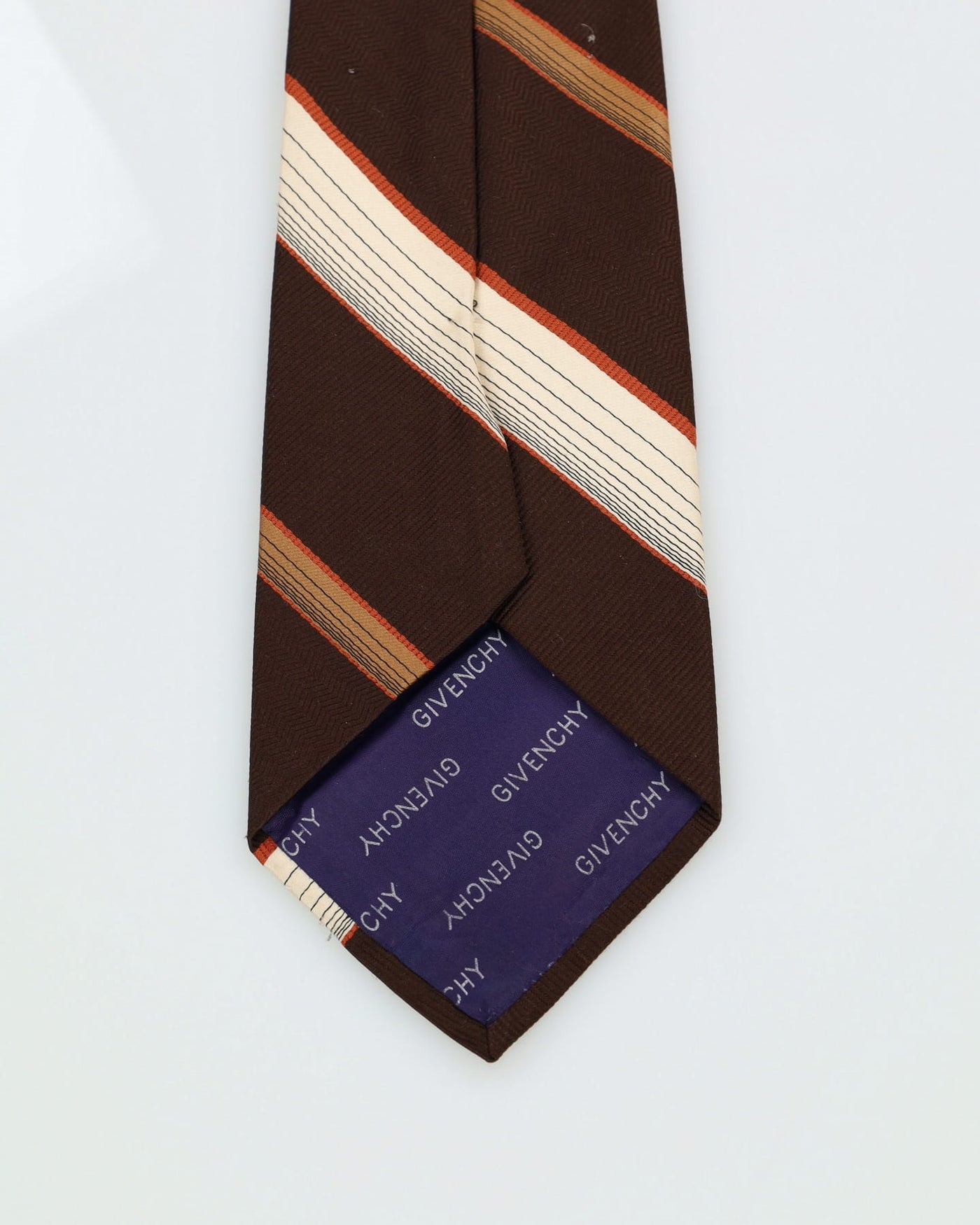 Givenchy Brown Stripe Patterned Tie