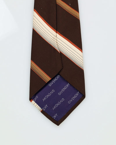 Givenchy Brown Stripe Patterned Tie