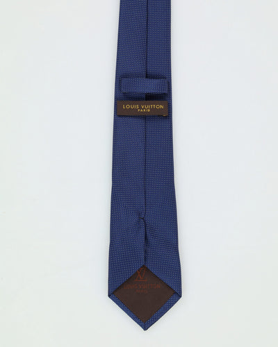 Louis Vuitton Blue Patterned Silk Tie