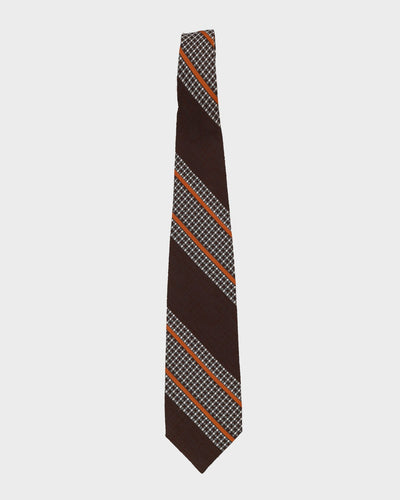 Louis Feraud Brown Patterned Tie