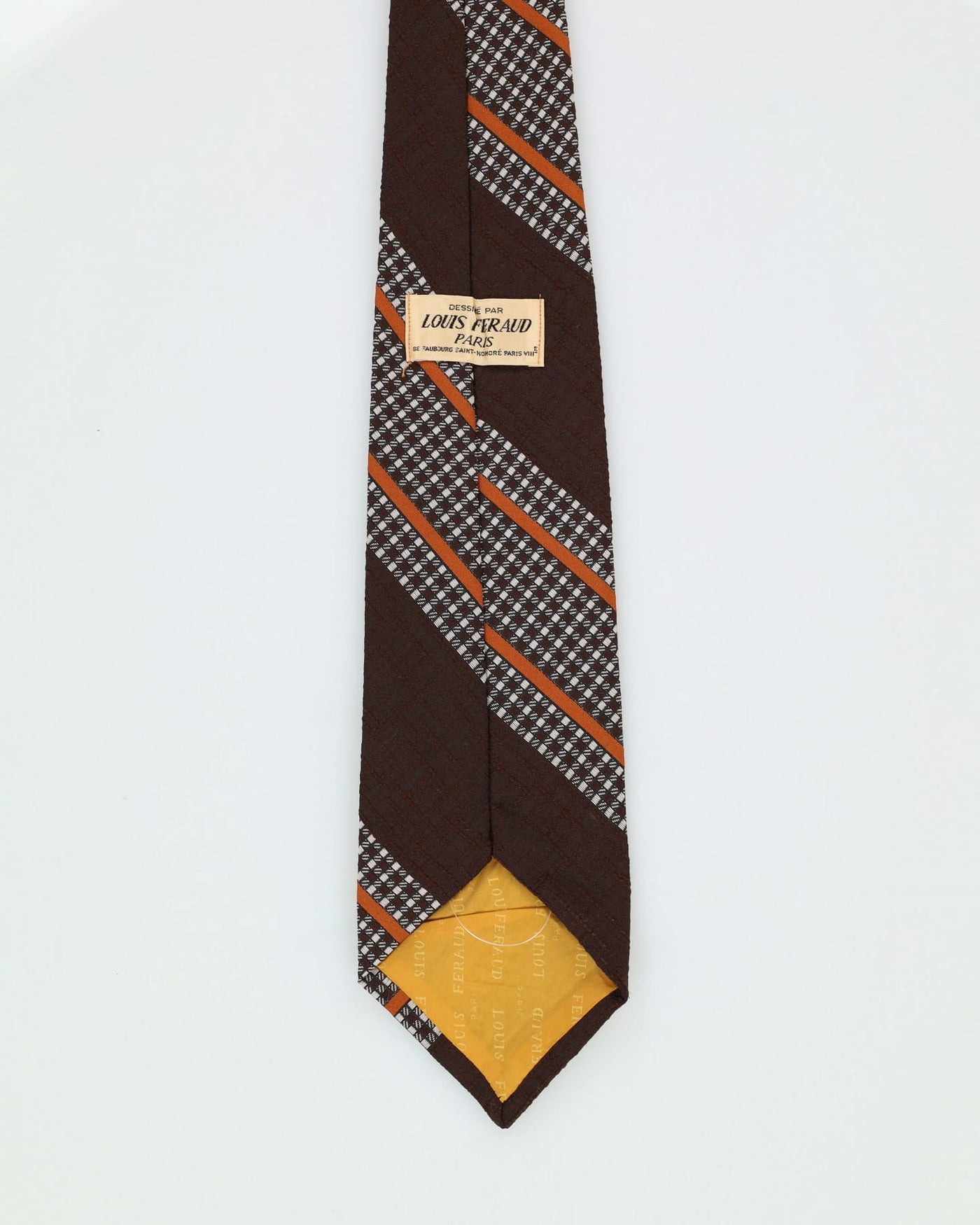 Louis Feraud Brown Patterned Tie