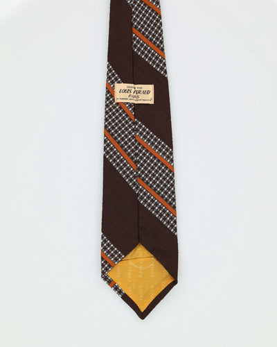 Louis Feraud Brown Patterned Tie
