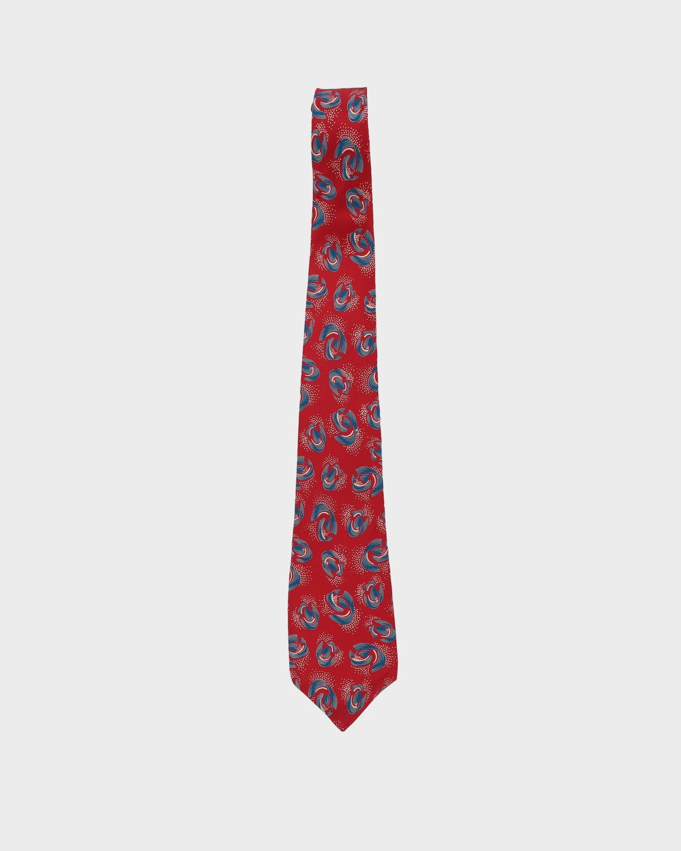 Pierre Cardin Red / Blue Patterned Silk Tie