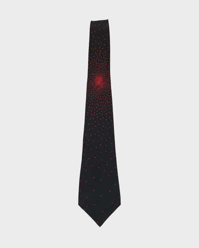 Pierre Cardin Black / Red Patterned Silk Tie